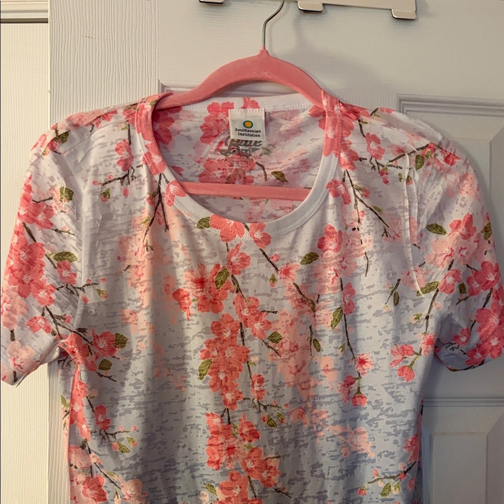 Blue 84 Pink and Blue Floral Women's Tee - Picture 5 of 7